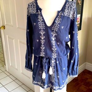 Super cute Bohemian style long sleeve summer dress